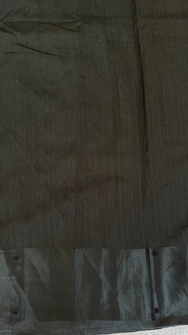 Raw Green Silk - Black