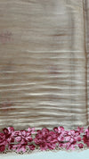 Organza with Floral Border