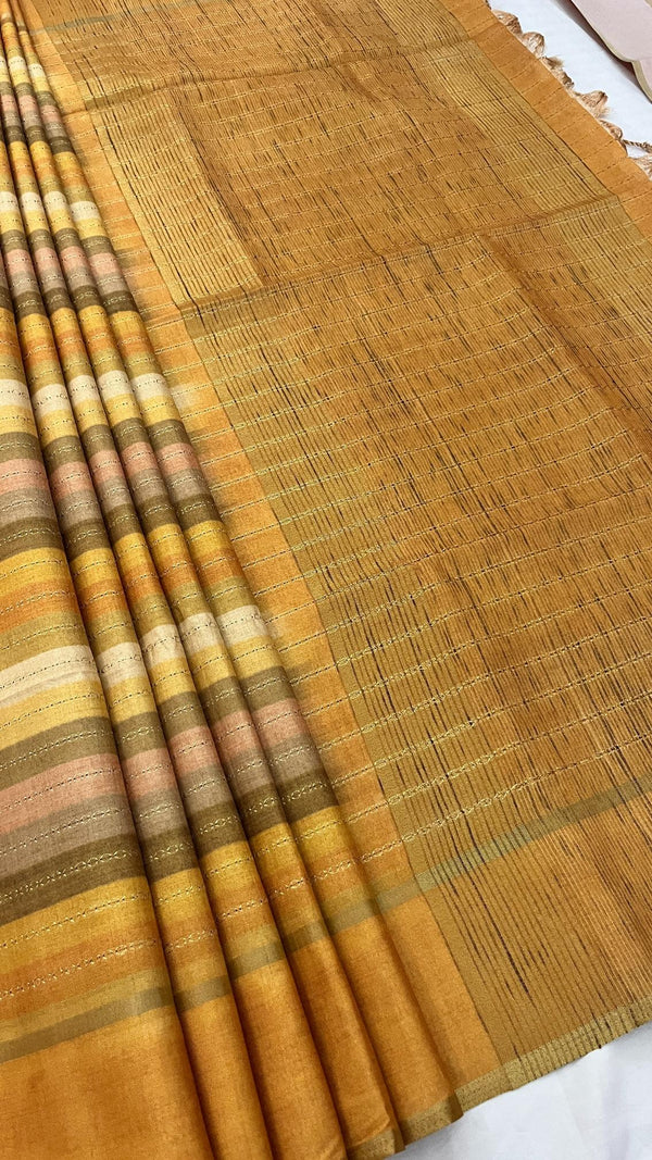 Semi Tusser Saree