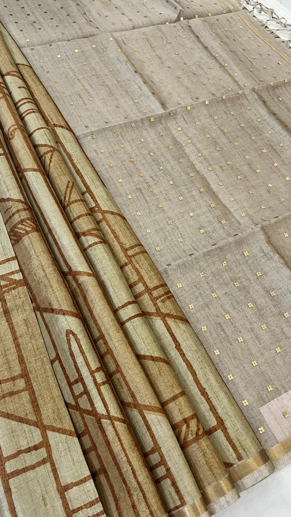 Semi Tussar Saree