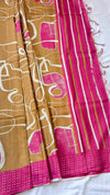 Semi Tussar Saree with Korvai Border