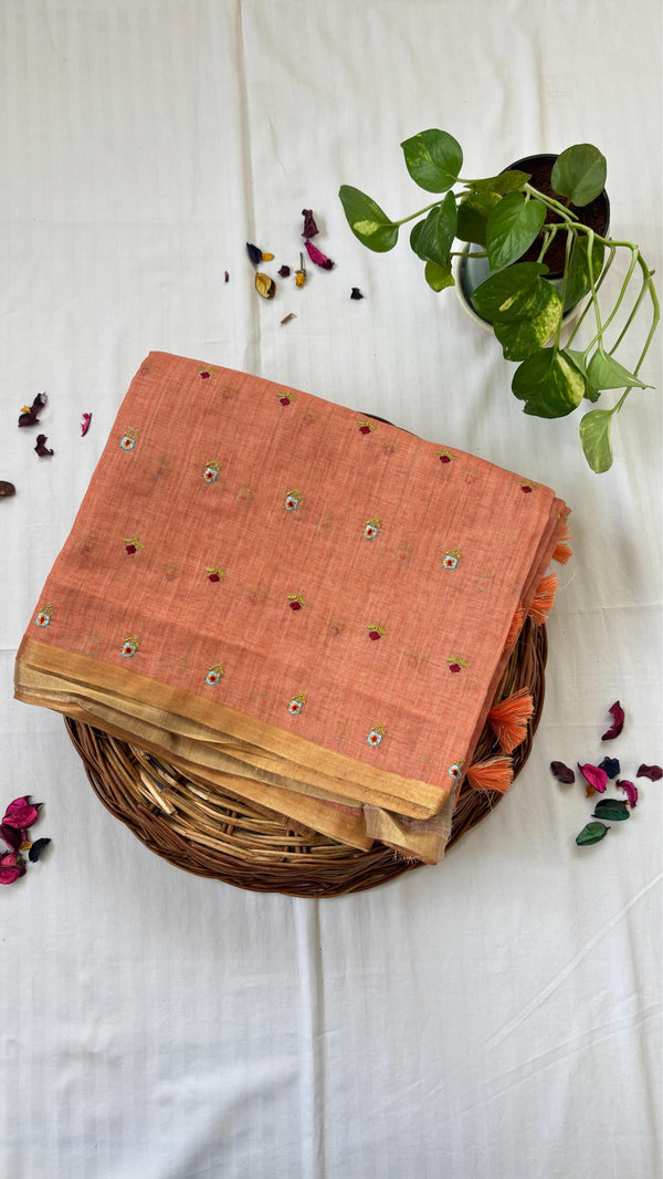 Pure Linen Saree