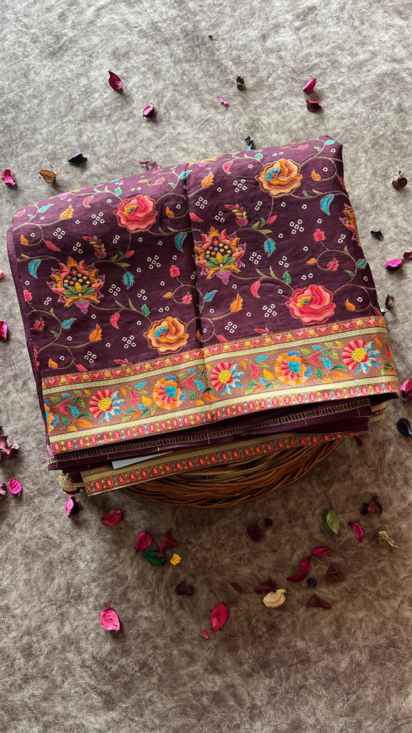 Crepe Banarasi Silk Saree
