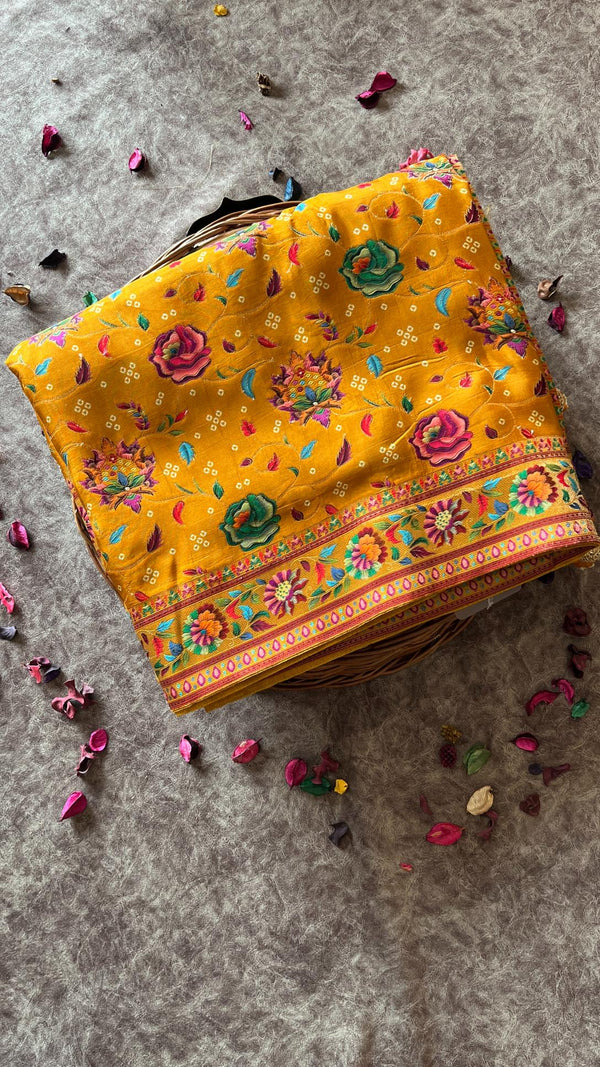 Crepe Banarasi Silk Saree