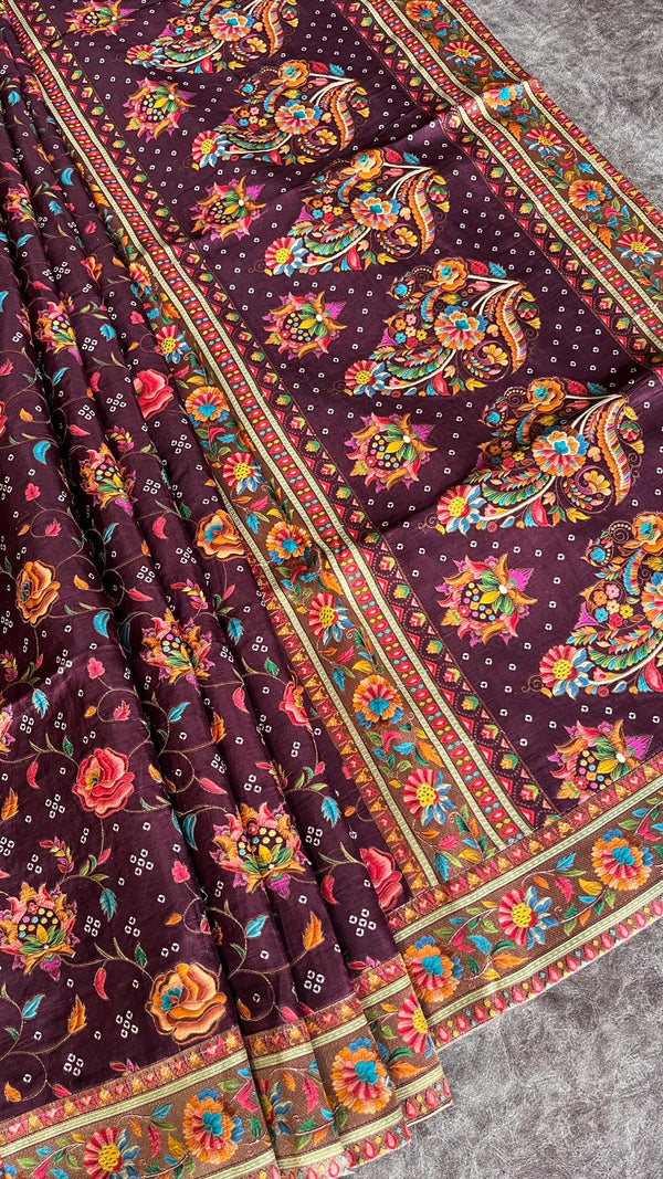 Crepe Banarasi Silk Saree