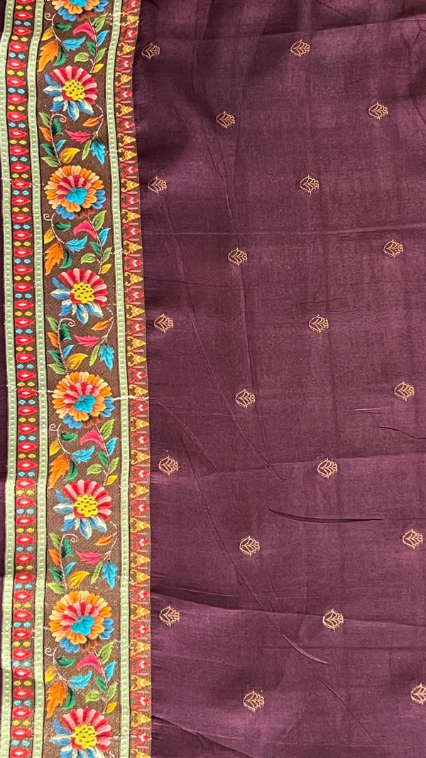 Crepe Banarasi Silk Saree