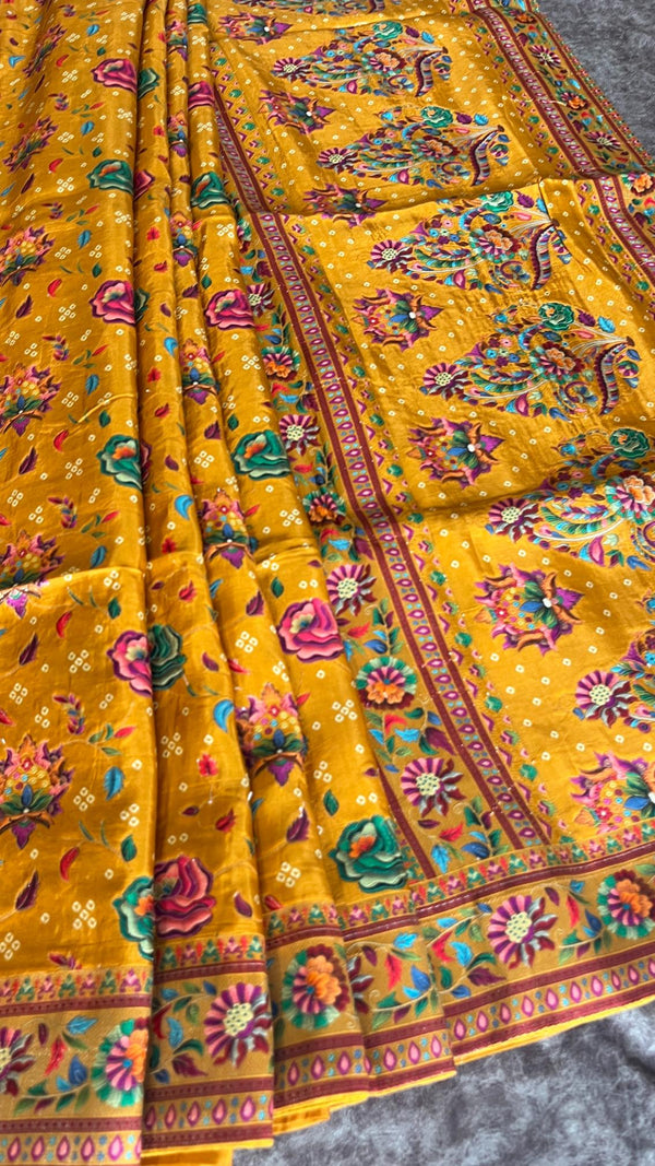 Crepe Banarasi Silk Saree