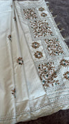 Semi Tussar Saree with French Knot Embroidery
