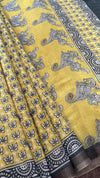 Linen Mixed Jute Saree with Digital Prints