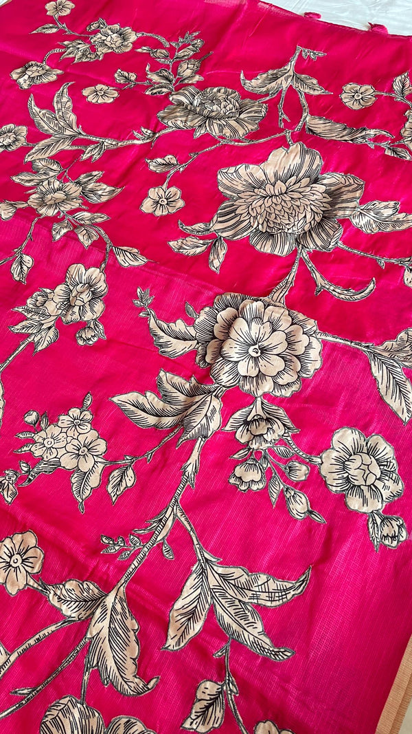 Pure Kota Saree with Appliqué Work