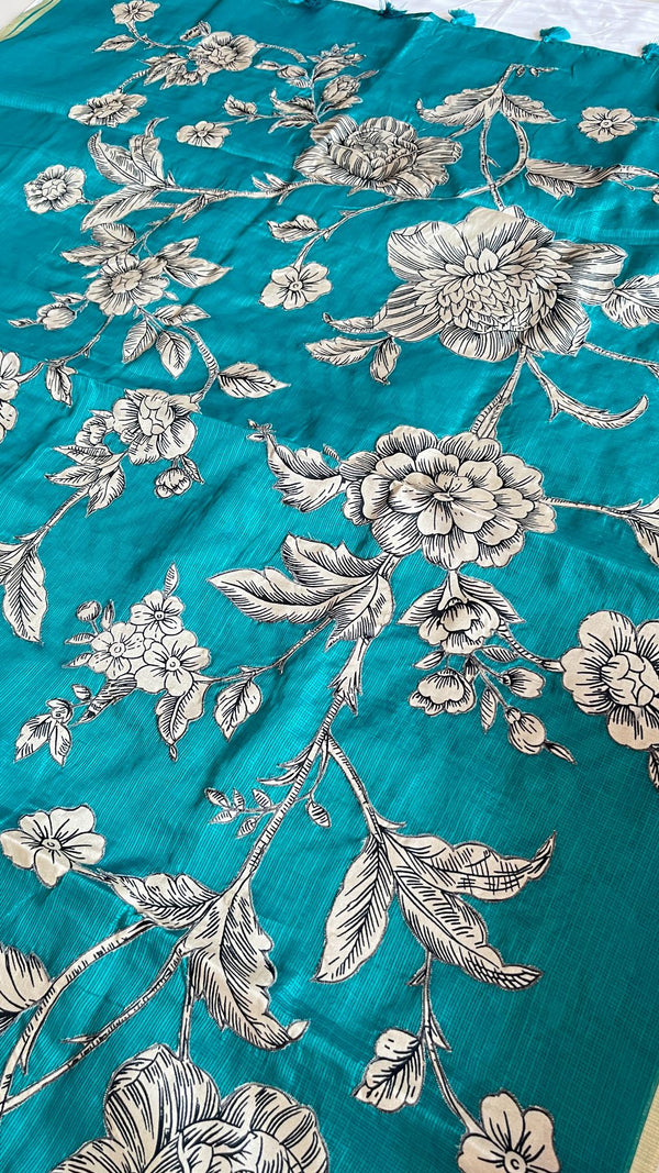 Pure Kota Saree with Appliqué Work