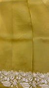 Pure Organza Saree with Floral Embroidery