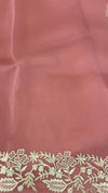 Pure Organza Saree with Floral Embroidery