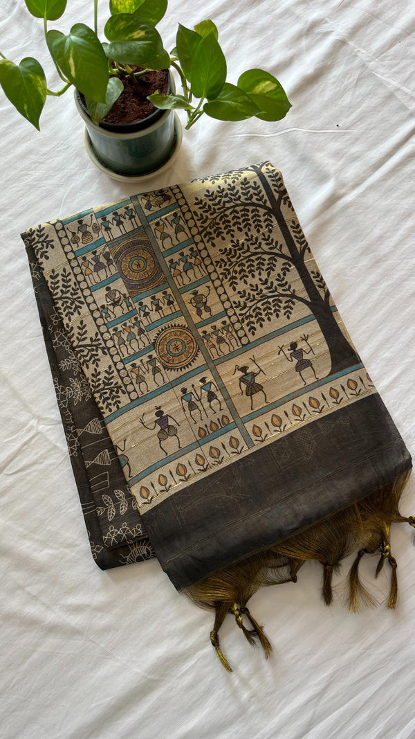 Warli Art saree
