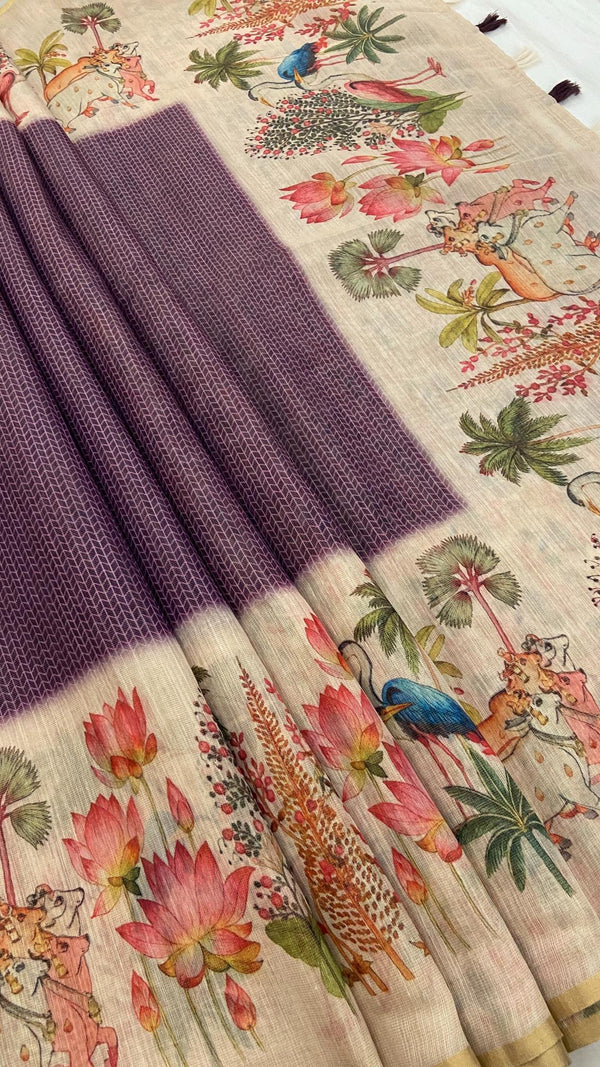 Linen Saree