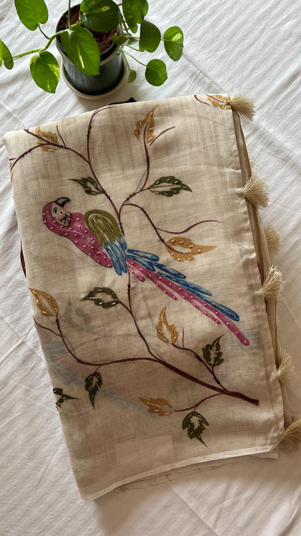 Linen Tissue Saree