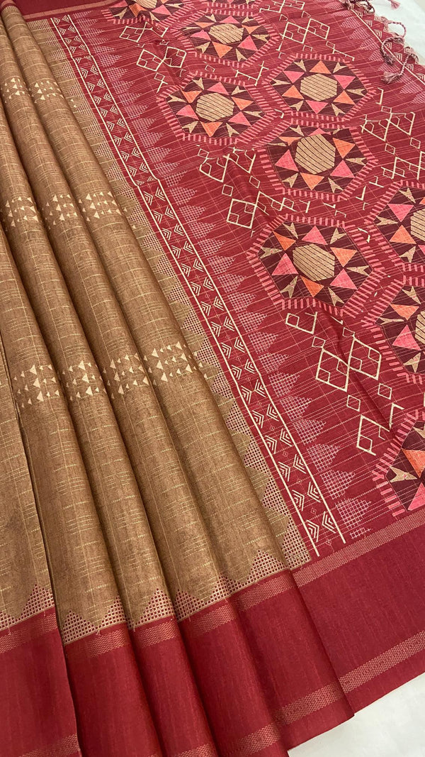 Semi Tussar Saree