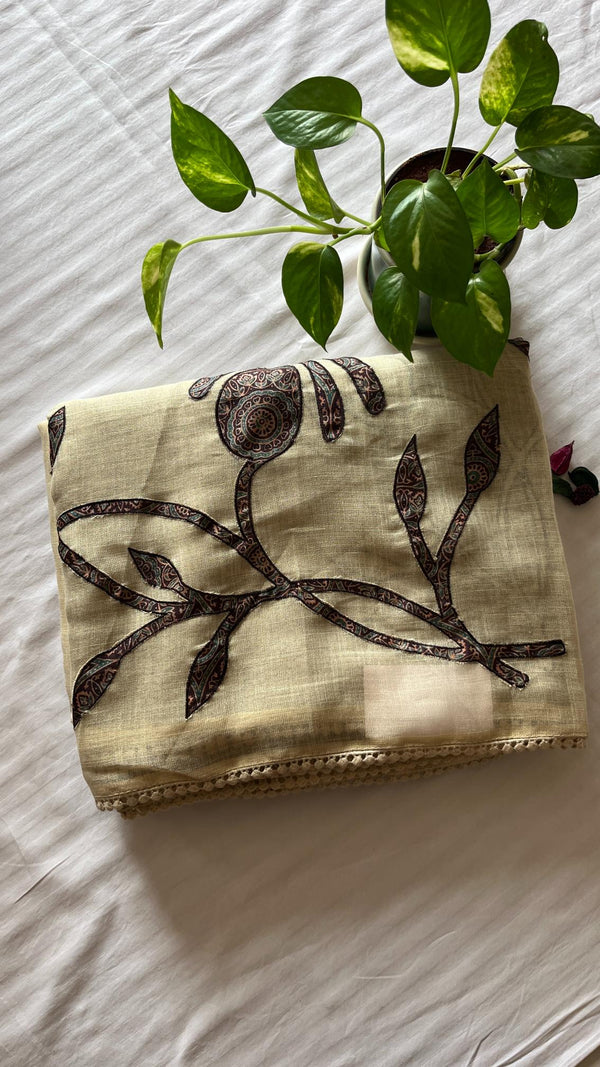 Linen saree