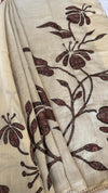 Linen Saree with Appliqué Work
