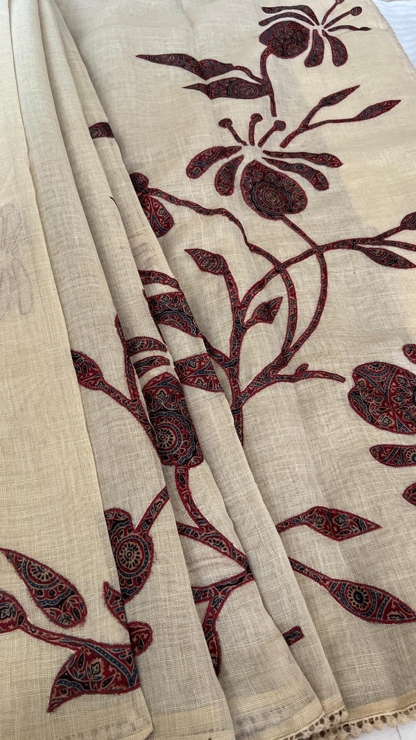Linen saree