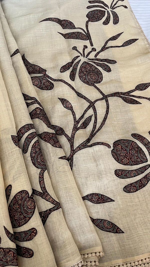 Linen saree