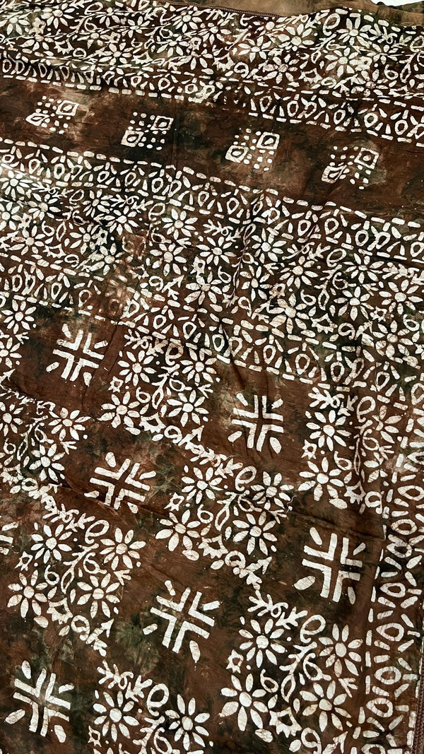 Mul Cotton-Batik Saree