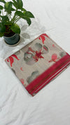 Satin Printed Saree