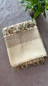Linen Tissue- French Knot Embroidery