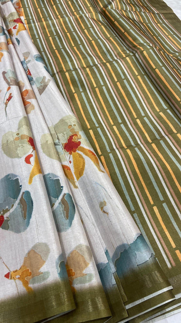 Satin Printed Saree