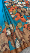 Linen Zari Woven Saree