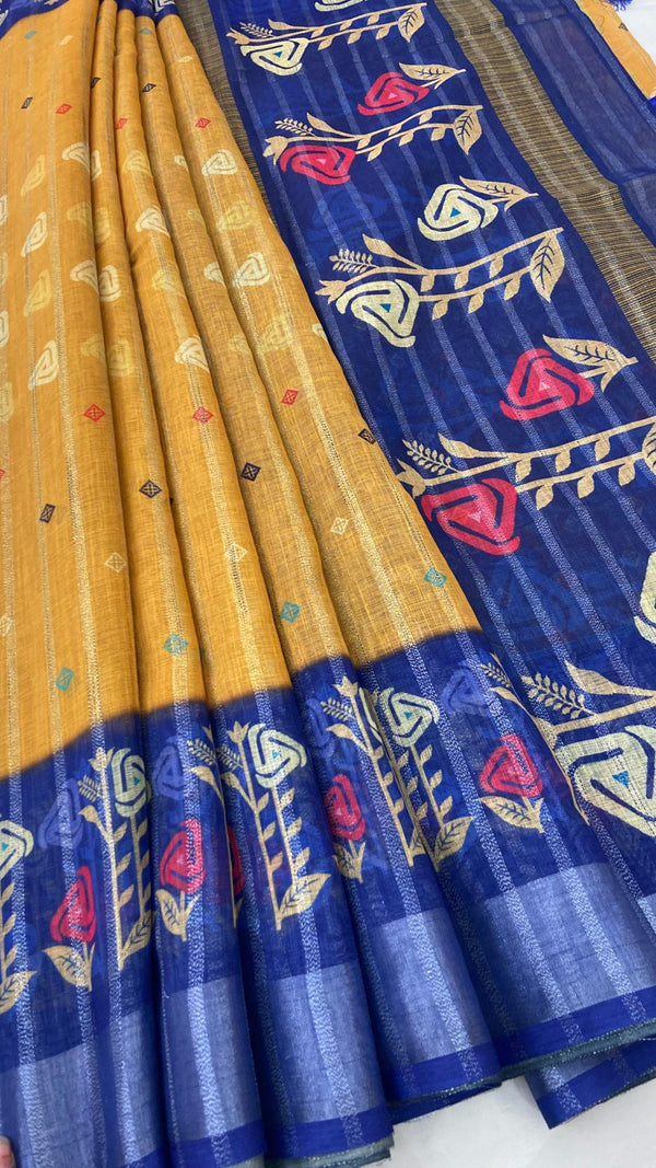 Linen Saree