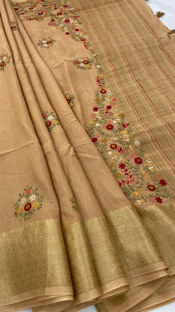 Viscose Dola French Knot Saree
