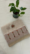 Linen Saree with French Knot Embroidery