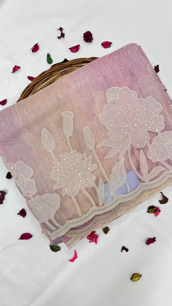 PURE ORGANZA SAREE