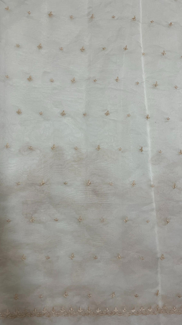 ORGANZA WITH FLORAL EMBROIDERY