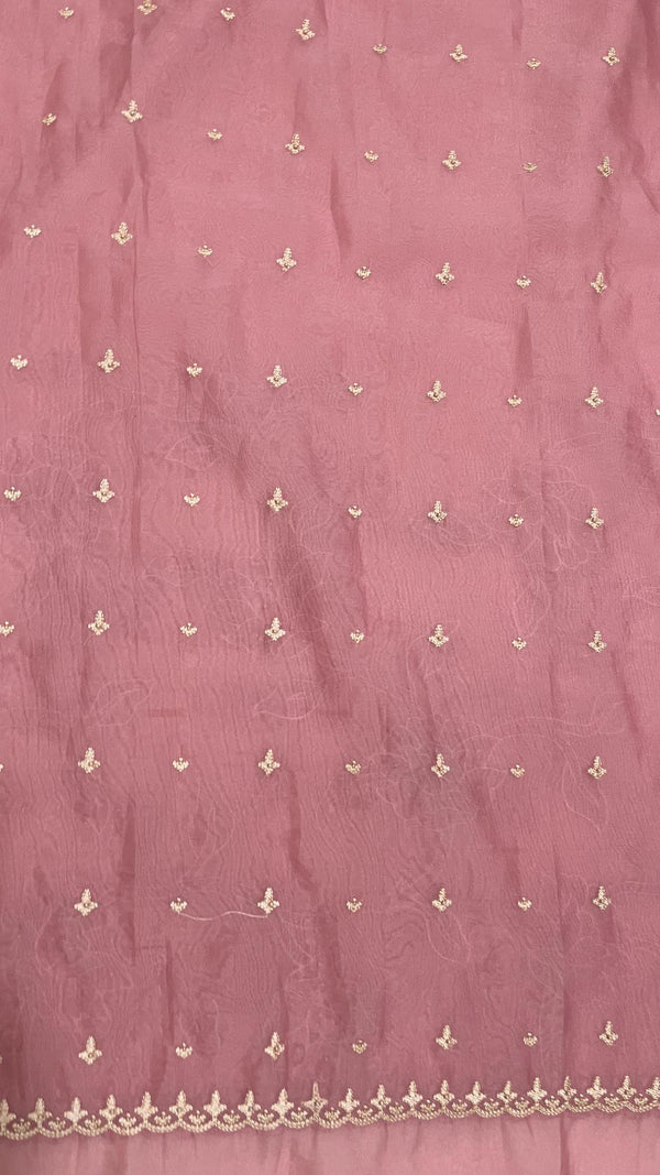ORGANZA WITH FLORAL EMBROIDERY