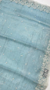 KOREAN CRUSHED ORGANZA SAREE
