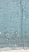 KOREAN CRUSHED ORGANZA SAREE