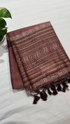 Semi Tussar Applique Saree