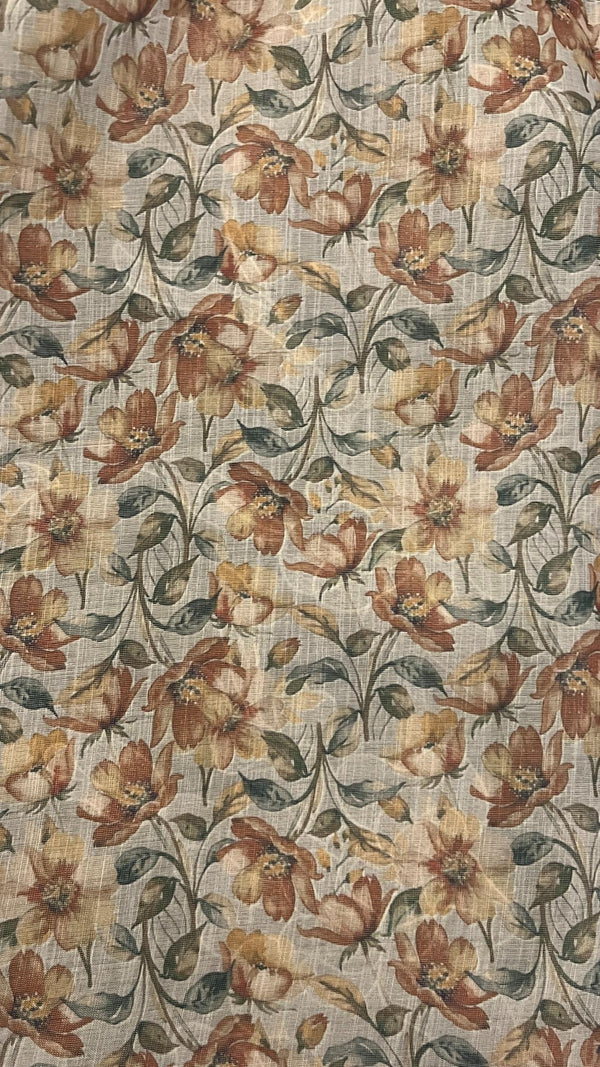 Linen Tissue Appliqué Saree