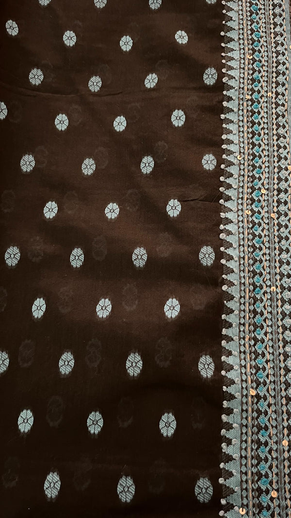 Cotton Saree with French Knot Embroidery