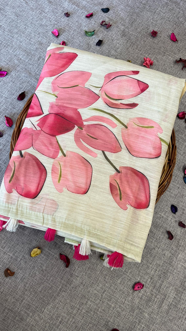 Linen Tissue Saree