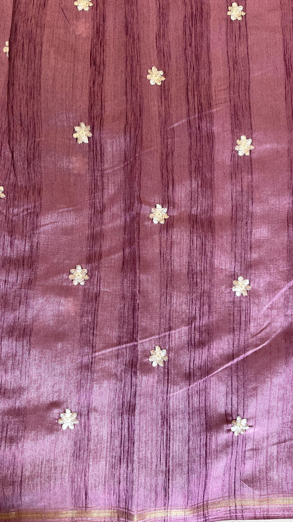 KeechaTussar with Organza Border