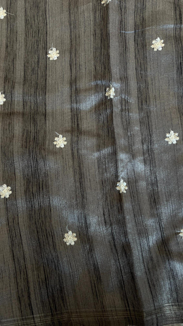 KeechaTussar with Organza Border