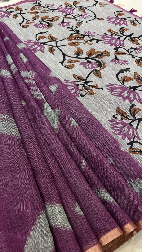 Linen Cotton Saree