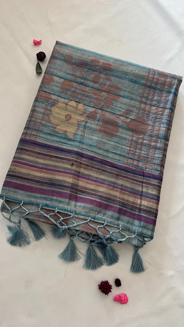 Kosha Silk Saree with Rosegold Zari