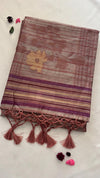 Kosha Silk Saree with Rosegold Zari