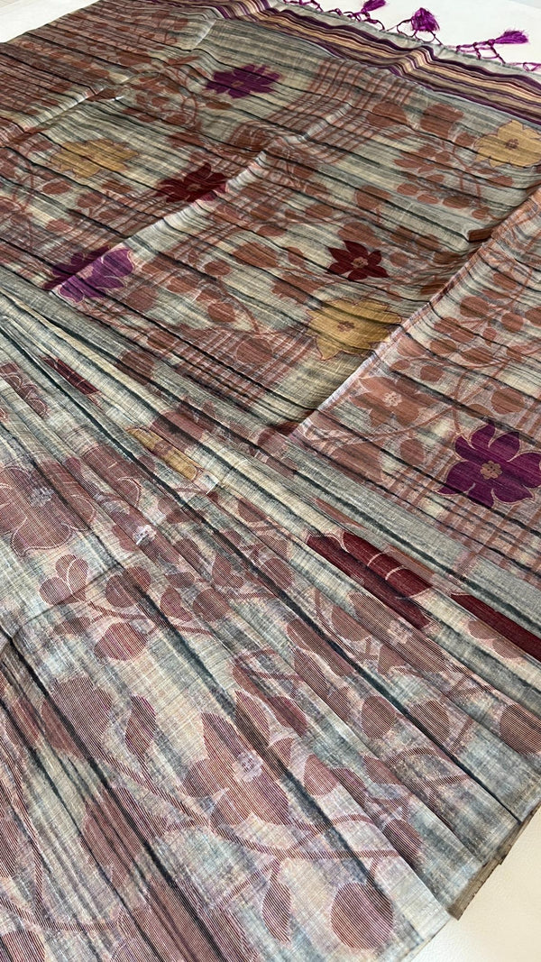 Kosha Silk Saree with Rosegold Zari