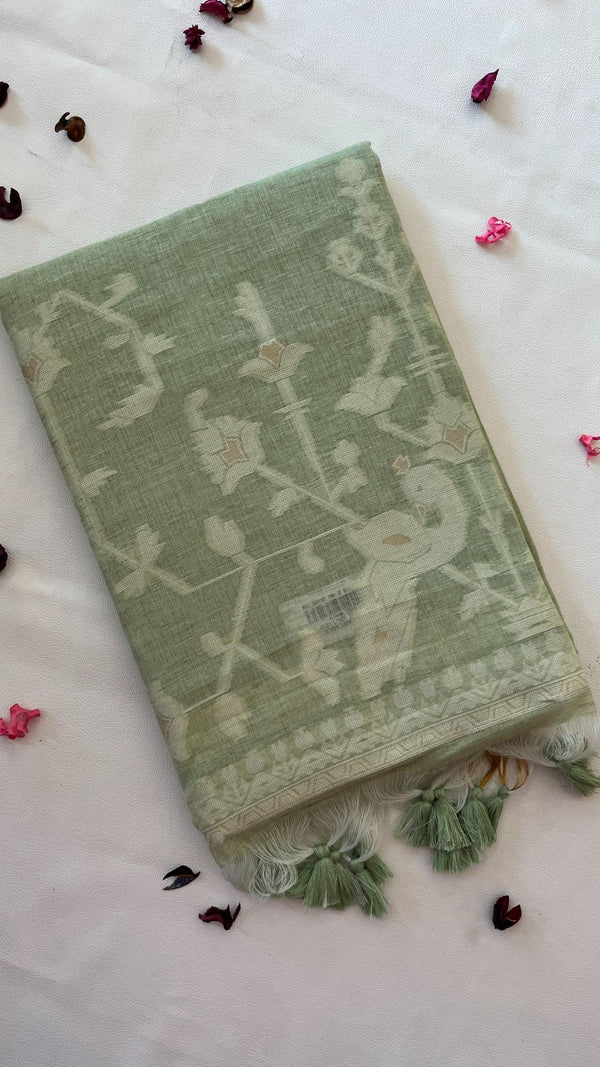 Jute Linen Cotton Saree