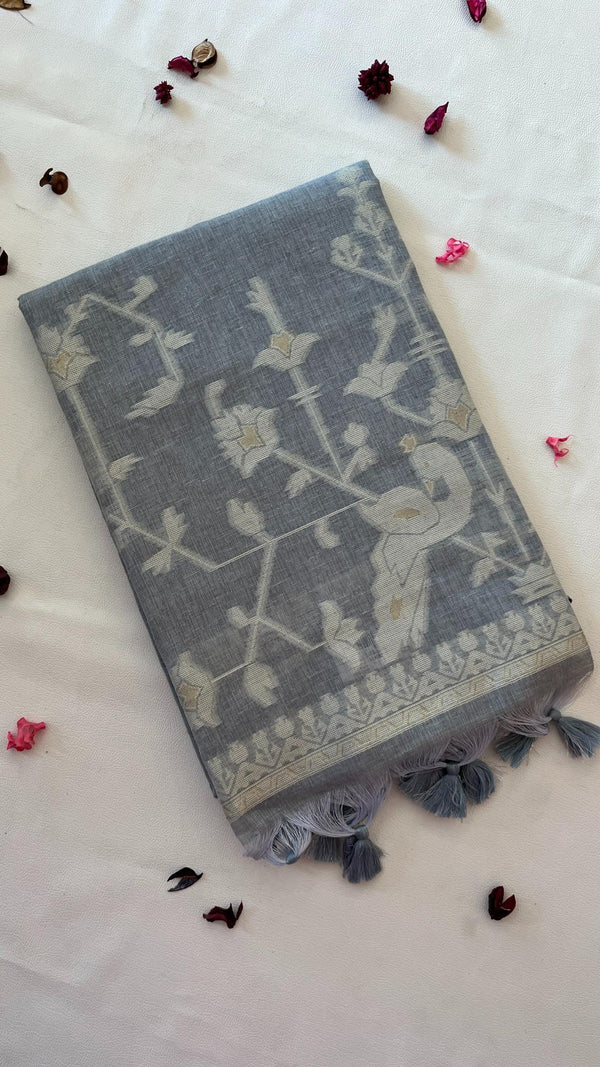 Jute Linen Cotton Saree